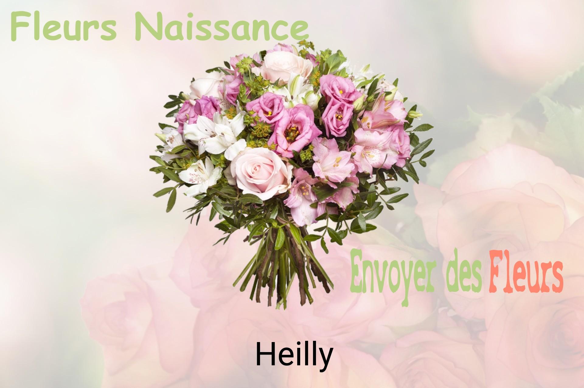 Bouquet de fleurs de naissance livré à Heilly
