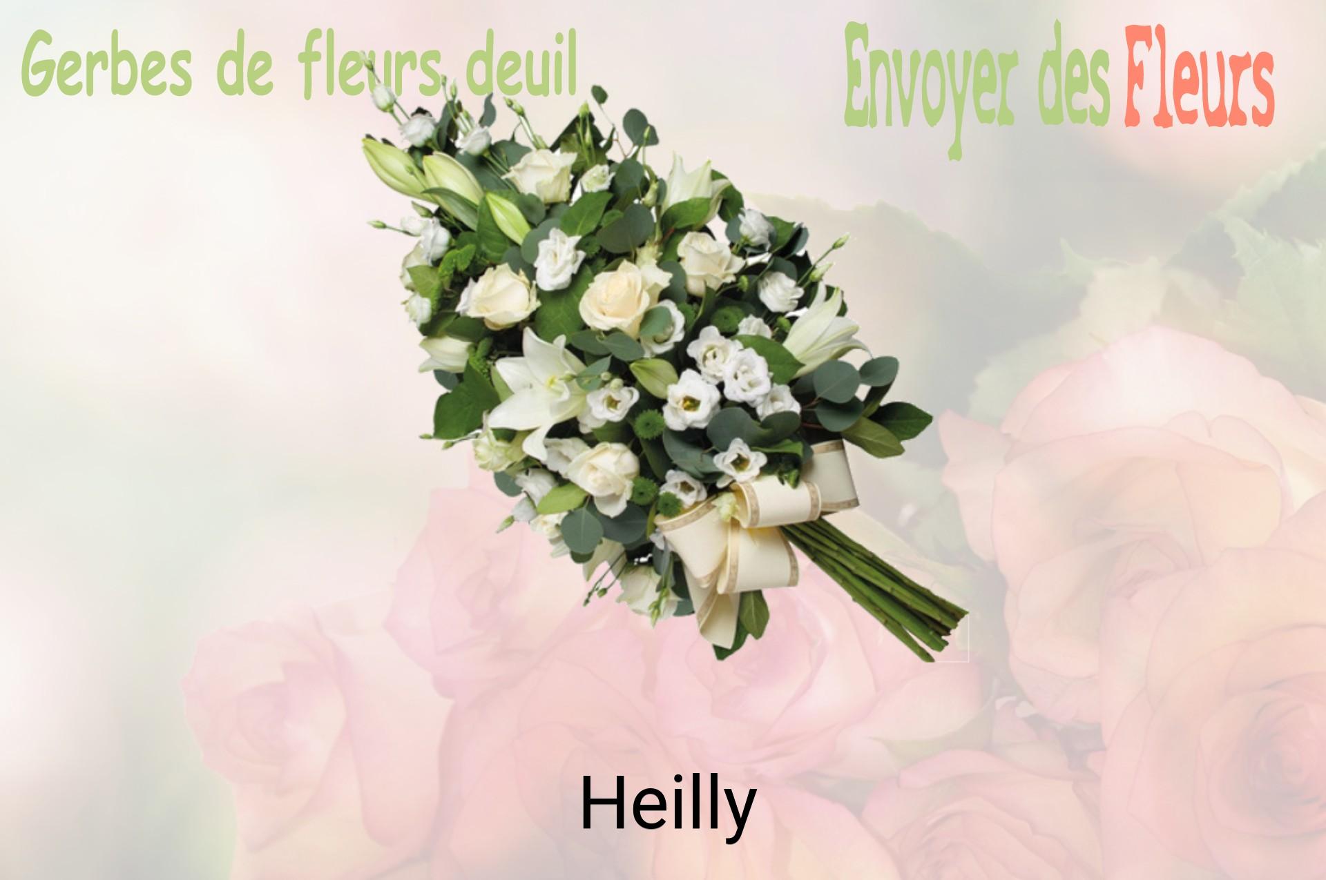 Gerbe de fleurs de deuil livrée à Heilly